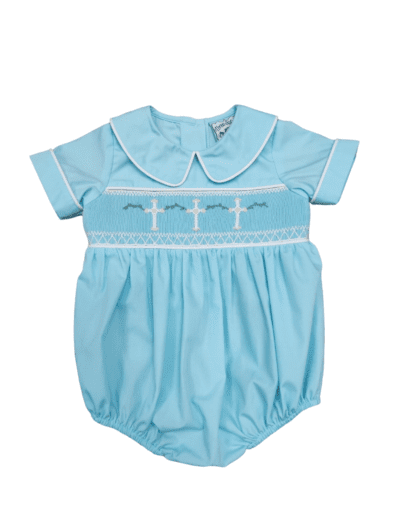 Three Sisters Faith Smocked Boys Bubble