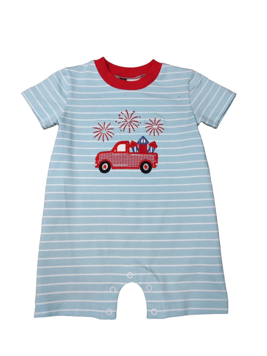 Banana Split Firework Fun Boys Romper