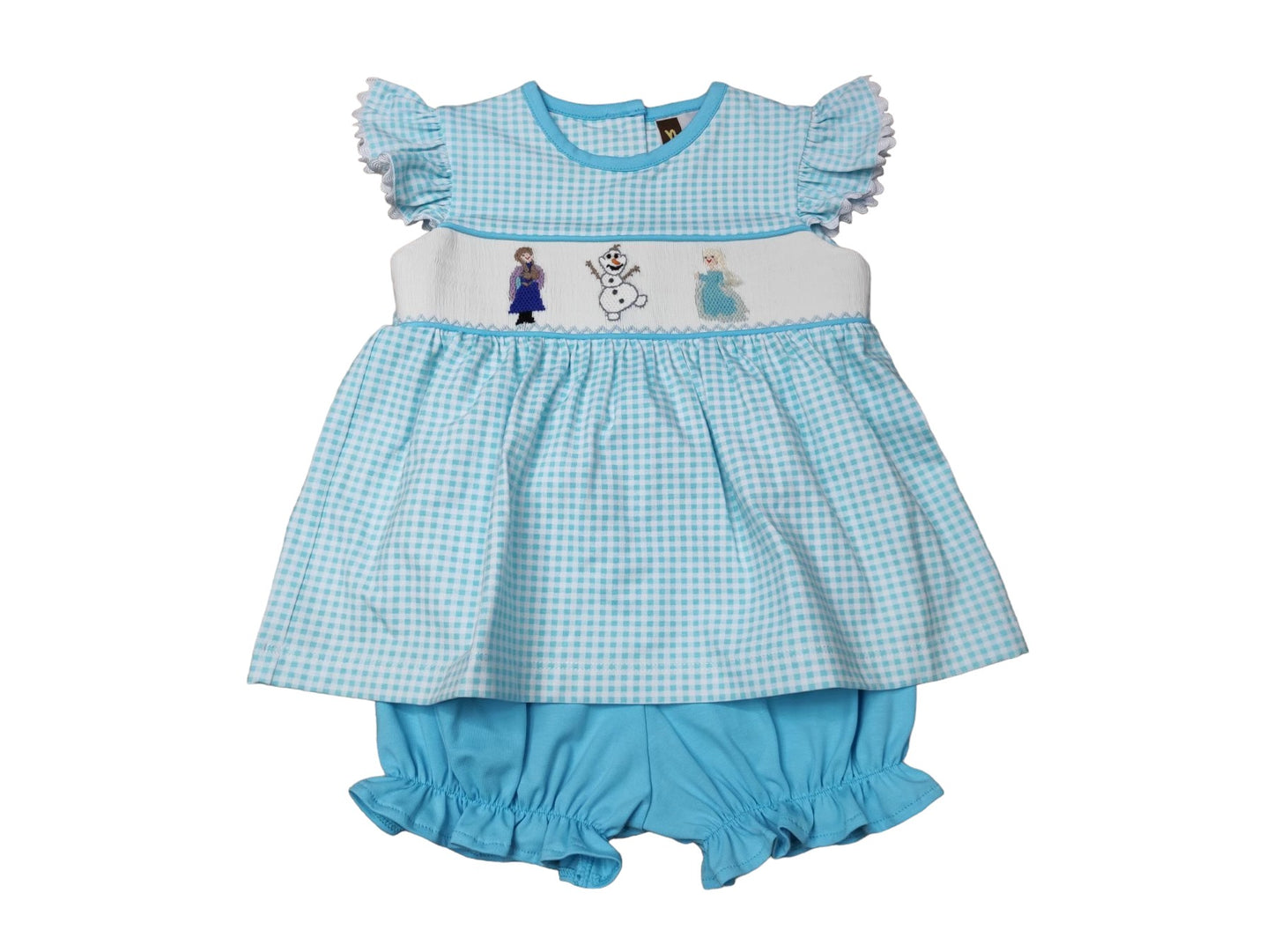 Banana Split Ice Princess Smocked Bloomer Set