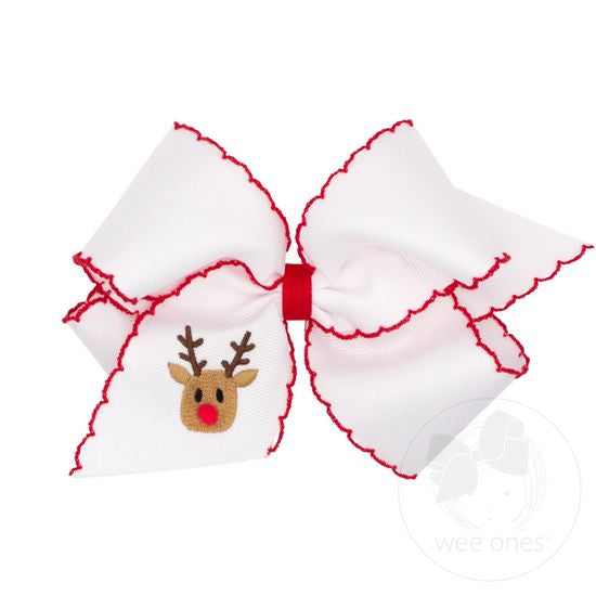 Wee Ones King Moonstitch Embroidered Holiday Bows