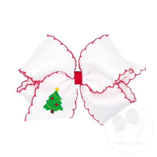 Wee Ones King Moonstitch Embroidered Holiday Bows