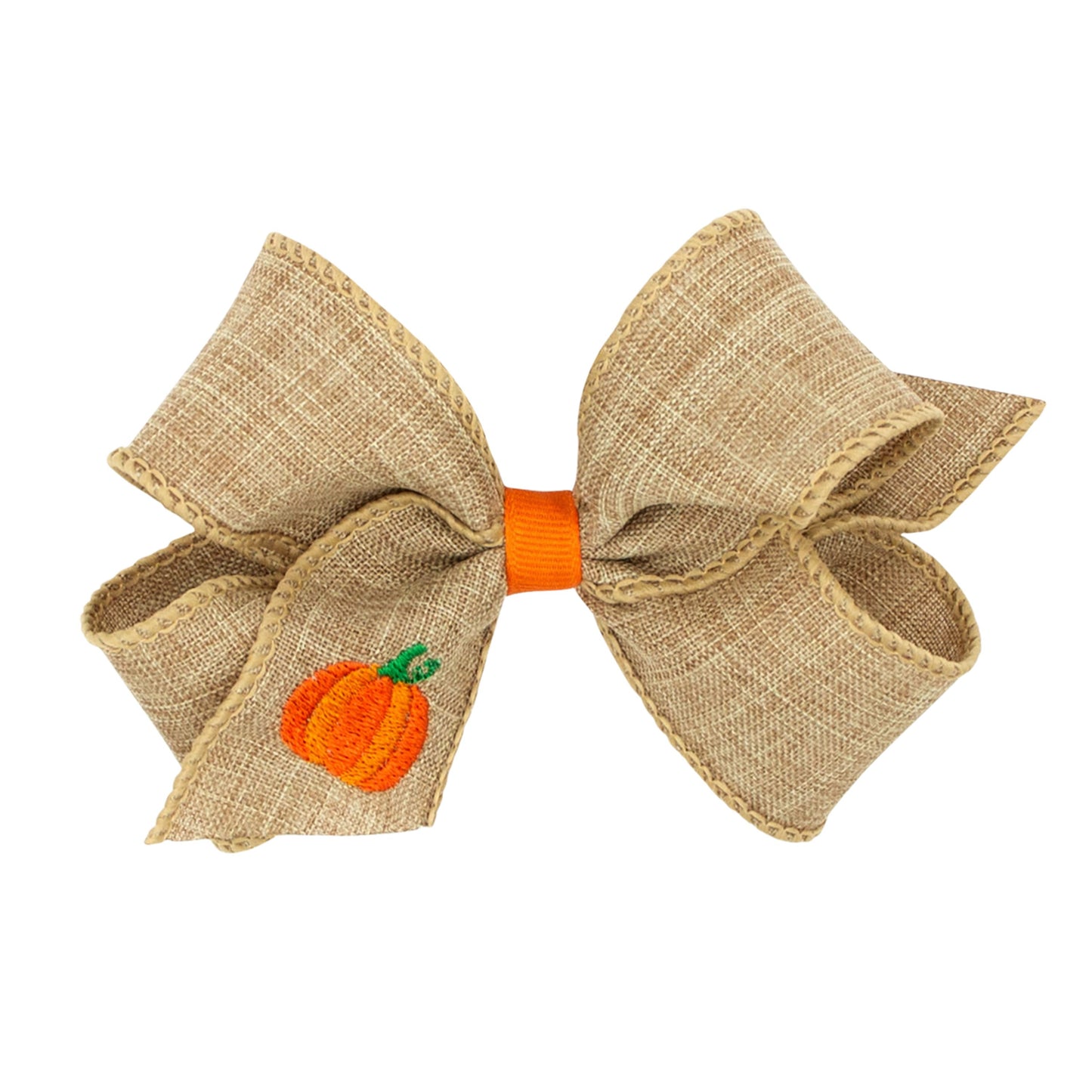 Wee Ones King Linen Embroidered Pumpkin