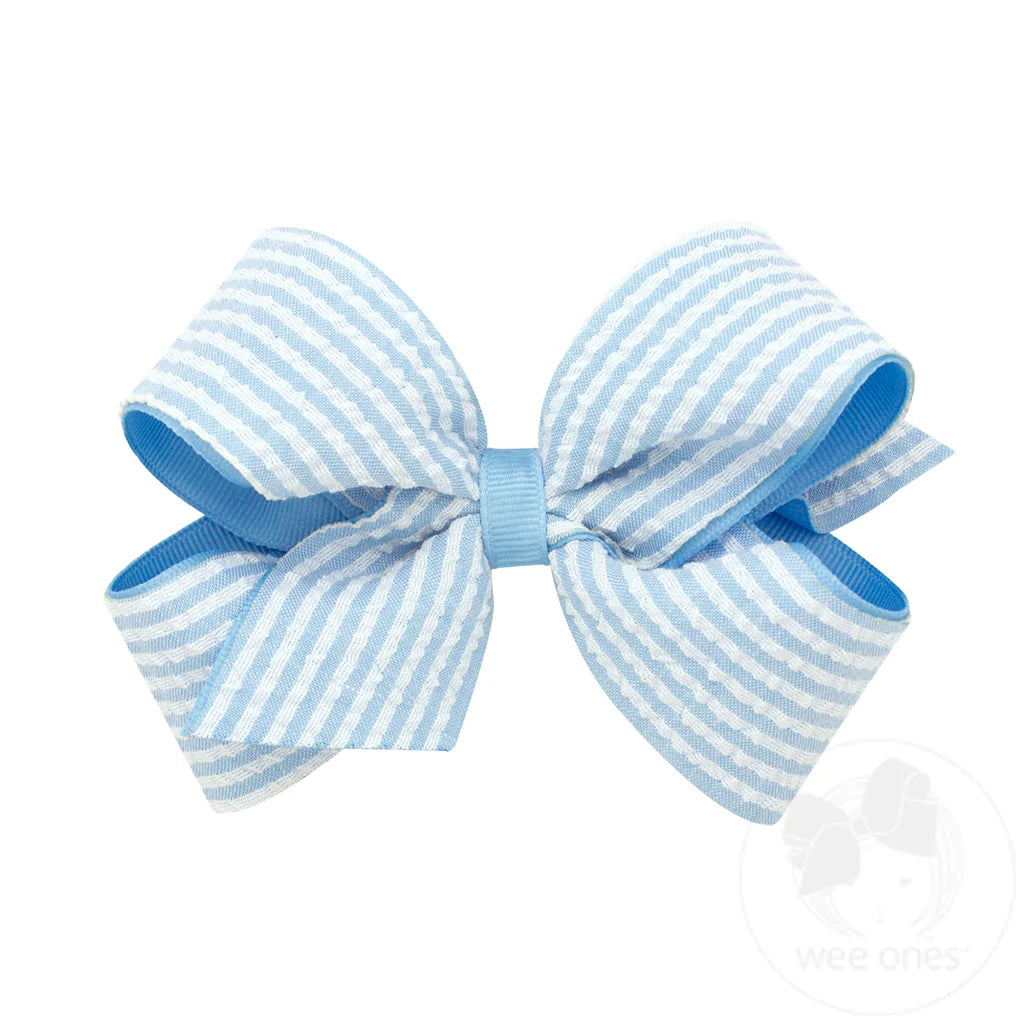 Wee Ones Medium Seersucker Bow