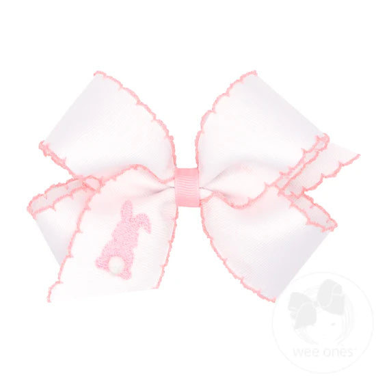 Wee Ones Medium Moonstitch Emb Easter Bows