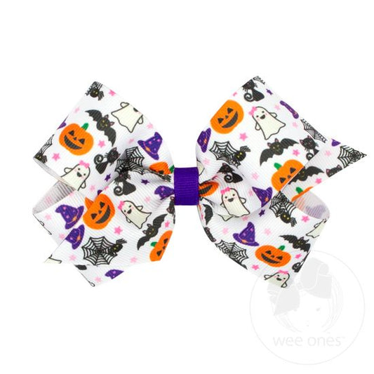 Wee Ones Medium Halloween Printed Themed Bows
