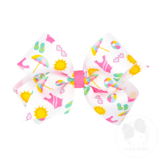 Wee Ones Medium Summer Print Bow