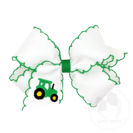 Wee Ones Medium Moonstitch Embroidered Tractor