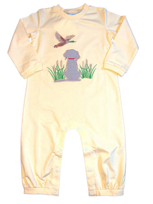 Three Sisters Duck Hunting Applique Romper