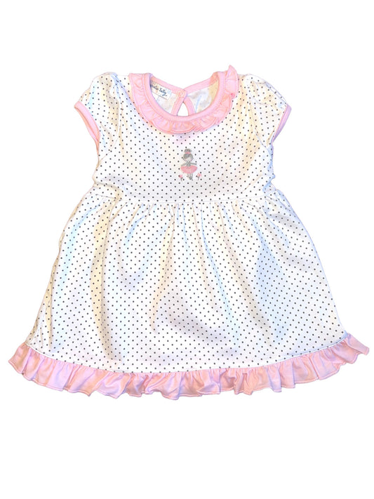 Magnolia Baby Prima Ballerina Pink Emb S/S Dress Set